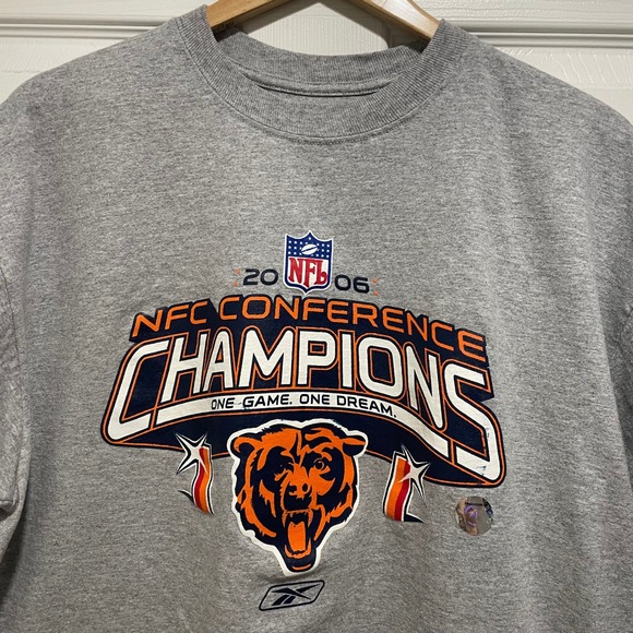 Reebok Other - Chicago Bears NFL Reebok Mens T Shirt XL Gray 2006 NFC Champions Cotton Blend